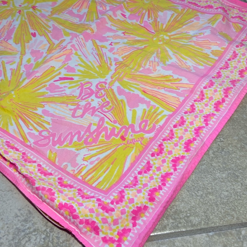 Lilly Pulitzer Pink and Yellow Scarf
